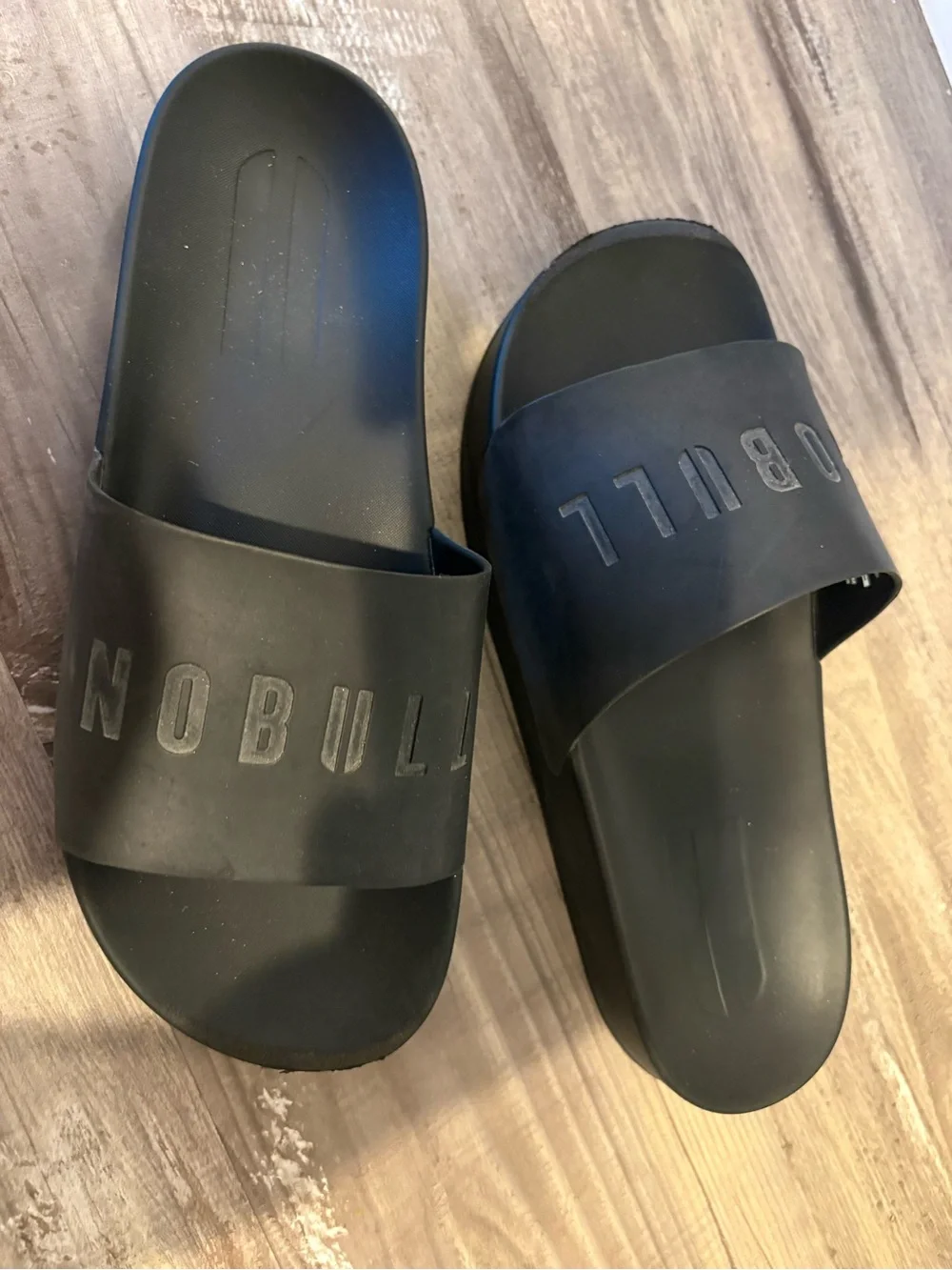 NOBULL Black Logo Slide Sandals